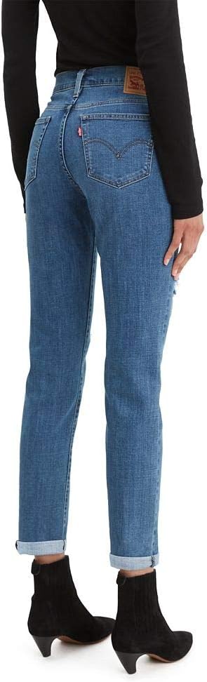 LEVIS LEVI'S WOMEN'S NEW BOYFRIEND JEANS - SIZE: WOMEN W31 L27 - HAWAII BLUE - Brand New