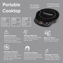 NUWAVE PIC FLEX COMPACT, PORTABLE POWERFUL INDUCTION COOKTOP 9" FRY PAN - BLACK - Like New