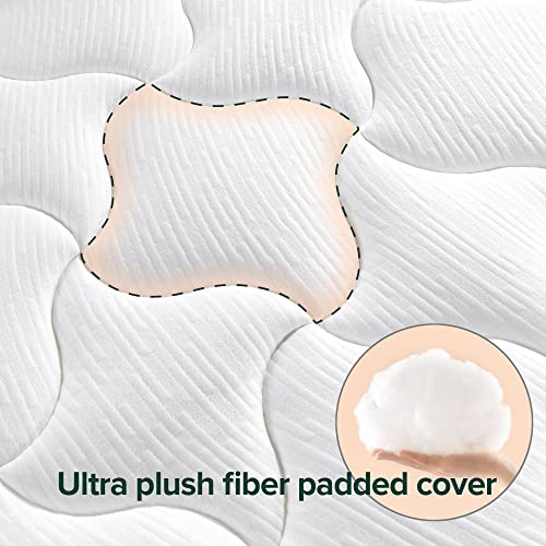 ZINUS 10 Inch Cloud Memory Foam Mattress, King, Fiberglass Free, White - Brand New