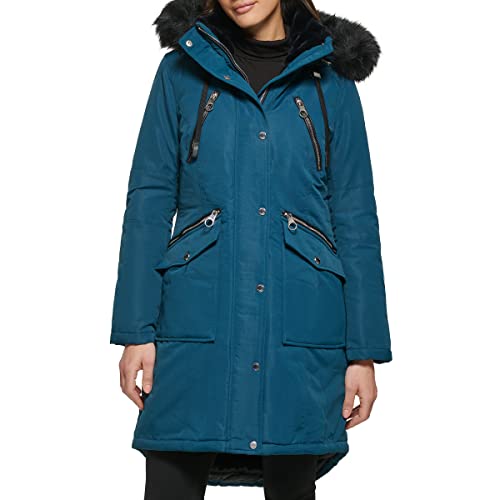 GUESS WOMEN'S LONG ANORAK COAT SIZE: WOMEN L TEA - Brand New