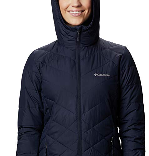 COLUMBIA HEAVENLY LONG HOODED JACKET - SIZE WOMEN S - Dark Nocturnal - Brand New