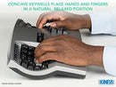 Kinesis Advantage2 Silver Ergonomic Keyboard (KB605) - Black - Like New