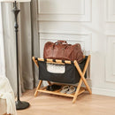 Folding Luggage Rack for Guest Room Sturdy Wooden Luggage Holder Pack of 1 - Brand New