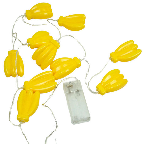KOLE IMPORTS BATTERY POWERED BANANA STRING LIGHTS - YELLOW - Like New