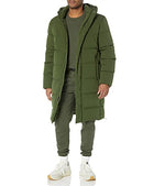 AMAZON ESSENTIALS MENS HOODED LONG PUFFER COAT MEN XXL DARK OLIVE AEMBT20254F23 - Like New