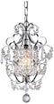 BLUE SPACE PD-RL4028 JESS CRYSTAL CHANDELIER, 1 11" X 15", CHROME - Like New