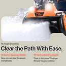 SuperHandy Walk-Behind Electric Snow Blower - Led Headlights & Adjustable Exit