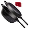 Cuisinel 10" Cast Iron Skillet + Lid - 2in1 - Dutch Oven + Frying Pan - Black Like New