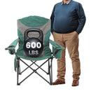 ARROWHEAD OUTDOOR XXL Folding Padded Camping Chair w/Cup & Wine - Scratch & Dent