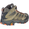 MERRELL MEN'S MOAB 3 MID HIKING SHOES - SIZE 12 - OLIVE - Like New