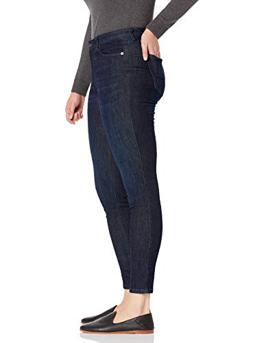 AMAZON ESSENTIALS WOMEN'S MID RISE CURVY SKINNY JEAN - SIZE 12 SHORT - DARK WASH - Like New