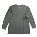 BLUE ICE MEN'S WAFFLE KNIT THERMAL CREW NECK SHIRT - SIZE: MEN L - CHARCOAL - Like New