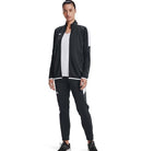 UNDER ARMOUR WOMEN'S RIVAL KNIT WARM-UP JACKET WOMEN SMALL STEALTH GRAY - Like New