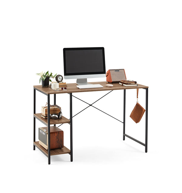 LINSY HOME 47 INCHES COMPUTER DESK, 2-TIER STORAGE SHELF, WRITING - WOOD - Like New