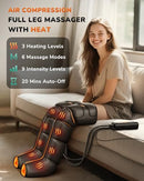JZBRAIN LEG MASSAGER WITH HEAT AND COMPRESSION : FOOT AND CALF - BLACK/ORANGE - Like New