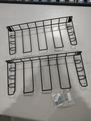 ‎AMOOWIS 2-PACK BAR CLOSET SHELVES - BLACK - Like New