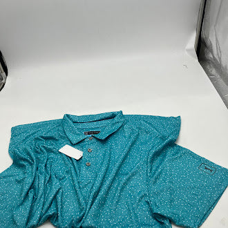 PGA TOUR POLO SHIRT - SIZE: MEN L - BLUE - Brand New