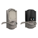 SCHLAGE FE789WB CAM 619 ACC ENCODE WIFI LEVER SMART LOCK, TOUCH - SATIN NICKEL - Like New