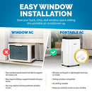 NEWAIR PORTABLE AIR CONDITIONER 14,000 BTU MODERN AC DESIGN NAC14KWHD3 - WHITE - Like New