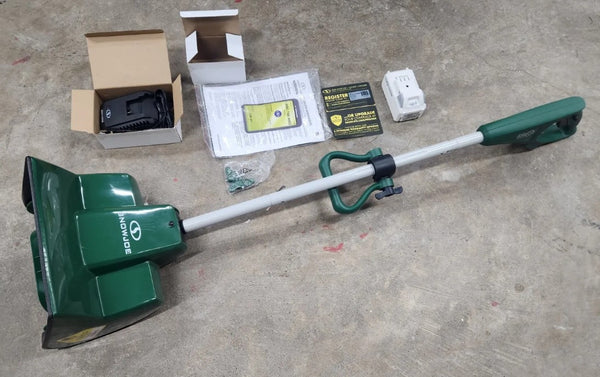 SnowJoe 11in 24-Volt iON+ Cordless Snow Shovel Kit w/Battery - GREEN - Like New