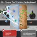 QIANYING TITANIUM CUTTING BOARD - 100% PURE, 14.2"L X 9.8"W - SILVER - Brand New