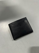 GENUINE BLACK LEATHER BIFOLD WALLET - BLACK - Like New