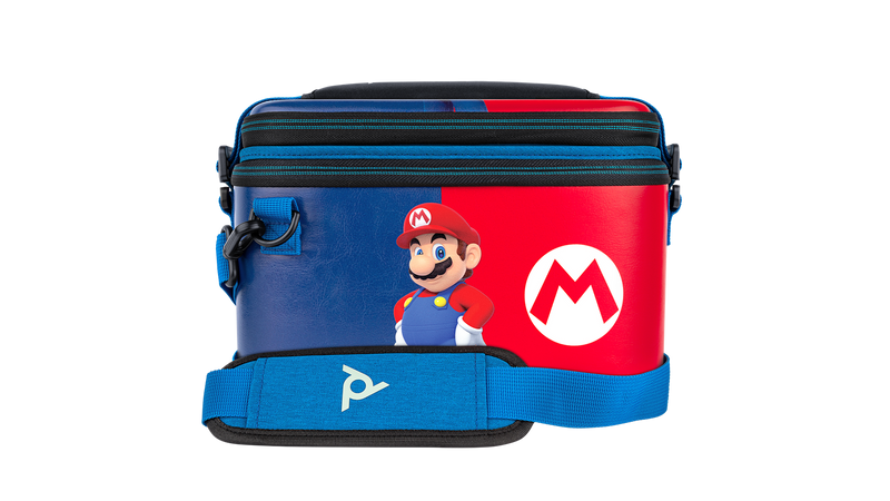 NINTENDO SWITCH PDP OVERNIGHT CASE: POWER POSE MARIO NINTENDO SWITCH - BLUE/RED - Like New