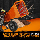 SuperHandy Wood Chipper Shredder Mulcher 7HP, 3" Capacity GUO074 - Orange, Black - Like New