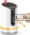 TKENPRO 2K Pet Camera Treat Dispenser, 360°View Dog Camera - - Scratch & Dent