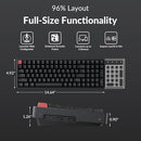 KEYCHRON K4 96% QMK WIRED WIRELESS SUPER BROWN SWITCH RGB BACKLIGHT BLACK - Like New