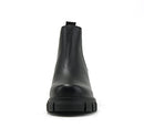 Soda PIONEER Women Lug Sole Mid Heel Chelsea Ankle Bootie (Black, 8) - Like New