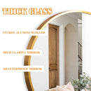 NEUTYPECHIC 28" ROUND MIRROR CIRCLE MIRRORS WALL BATHROOM - GOLD - Like New