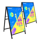 GOLEMAS A FRAME SIDEWALKSIGN 24X36 HEAVY DUTY METAL SANDWICH BOARD - BLACK - Like New