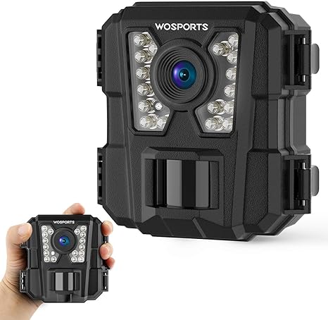 WOSPORTS Mini Trail Camera 24MP 1080P Game Hunting Camera WOSPORTS-G100 - Black Like New