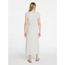TIME AND TRU WOMEN’S COTTON KNIT MIDI DRESS - SIZE: S - LIGHT OATMEAL HEATHER - Brand New