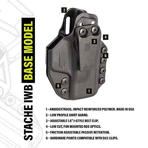 BLACKHAWK STACHE IWB LB (LIGHTBEARING) GLOCK 19 SL TLR 7/8 BASE - Scratch & Dent