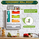 KOCWELL BAG ORGANIZER PLASTIC WRAP DISPENSER WITH CUTTER, 6 IN 1 KITCHEN - WHITE - Brand New