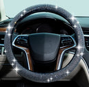 Comwilbet New Diamond Inlay Leather Steering Wheel Cover, 15 inch, B0B2D1CNXP - Brand New