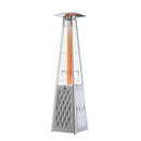 EAST OAK PYRAMID PATIO HEATER 48000 BTU OUTDOOR FLAME STAINLESS STEEL - Like New