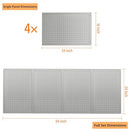LUGO 24"X16" METAL PEGBOARD WALL ORGANIZER, 128 PC 128 PC PG-2416-SET-CM-GRY - Like New