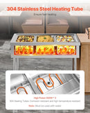 VEVOR 3-Pan Commercial Food Warmer SFTLS3G110V1350W - SILVER - Like New