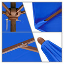 ASTELLA 9-FT STEEL NO-TILT MARKET PATIO UMBRELLA - BLUE - Scratch & Dent