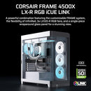 CORSAIR FRAME 4500X LX RGB LINK PANORAMIC MID-TOWER PC - WHITE - Like New