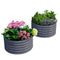 Olle 2 Pack 17" Tall Durable Round Raised Garden Mid-Grey 24" X 17" Like New