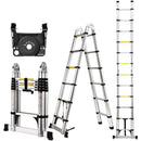 Telescoping Ladder A Frame, 12.5 Ft Compact Aluminum Extension - Scratch & Dent