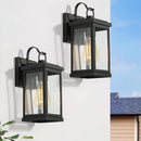 A047380 CLASSY LEAVES BLACK OUTDOOR LIGHT FIXTURE 2 PACK - BLACK Like New