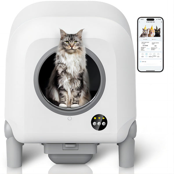 ZEACOTIO SELF CLEANING CAT LITTER BOX 120L X-LARGER AUTOMATIC - Scratch & Dent