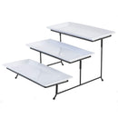 GIBSON HOME GRACIOUS DINING DINNERWARE, 3-TIER RECTANGLE PLATE SET - WHITE - Like New