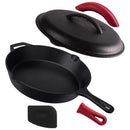 CUISINEL CAST IRON SKILLET WITH LID 12" PRE SEASONED C12612-CL - Scratch & Dent