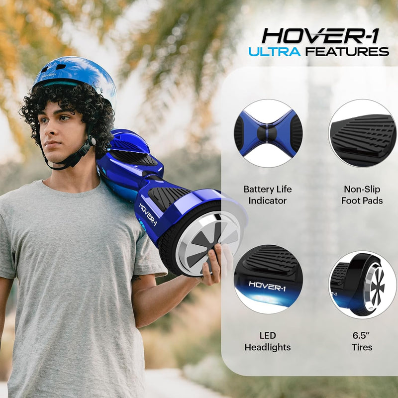 Hover-1 Ultra Electric Hoverboard | 7MPH Top Speed - BLACK Like New